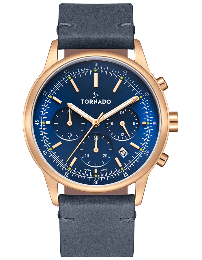 Tornado Classic Men's Multi Function Blue Dial Watch