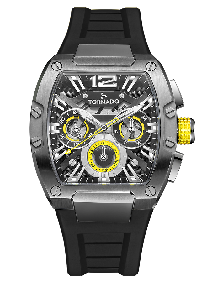 Tornado XENTIH Multi Function Watch - Black Yellow