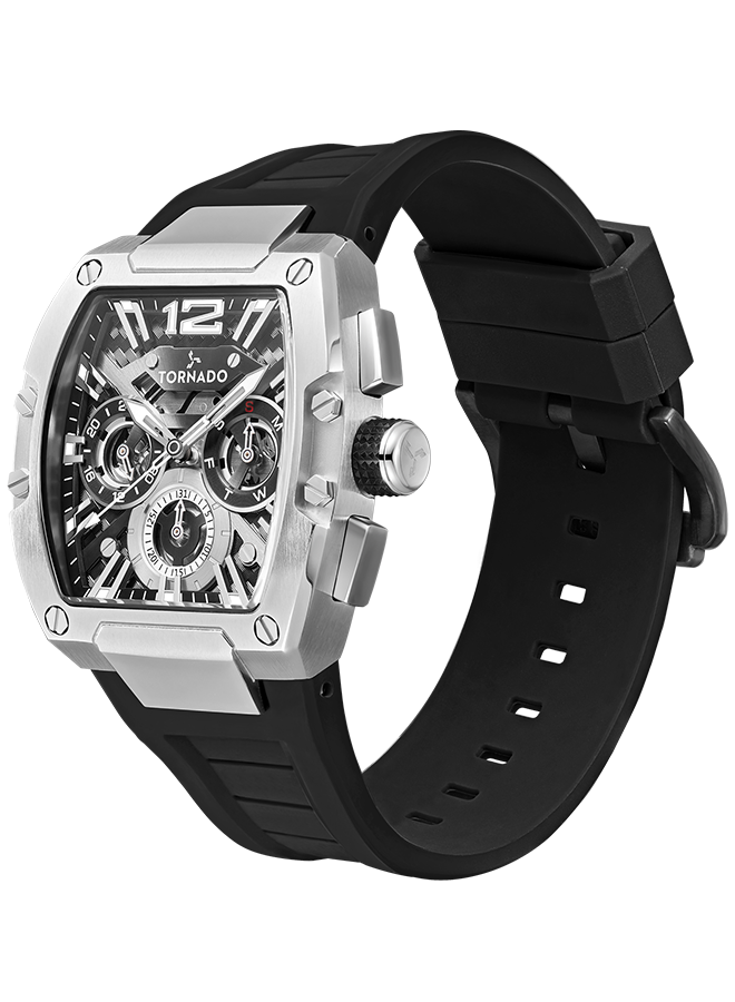 Tornado XENTIH Multi Function Watch -Black Silver
