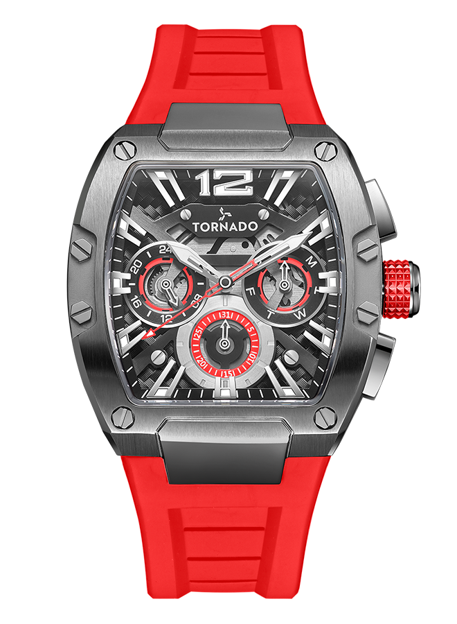 Tornado XENTIH Multi Function Watch - Red Grey