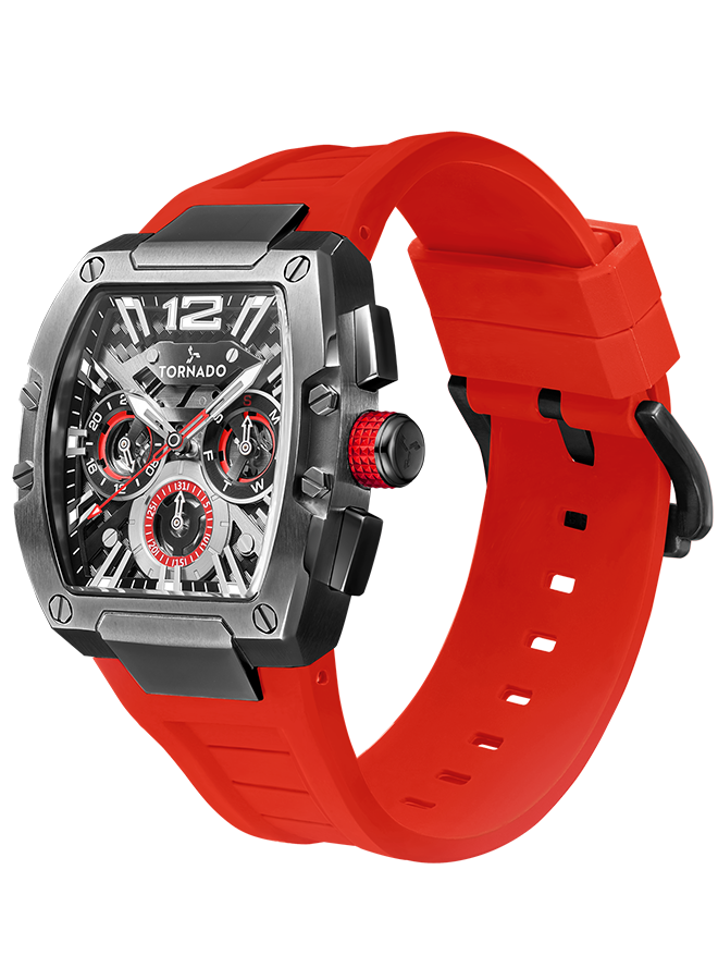 Tornado XENTIH Multi Function Watch - Red Grey