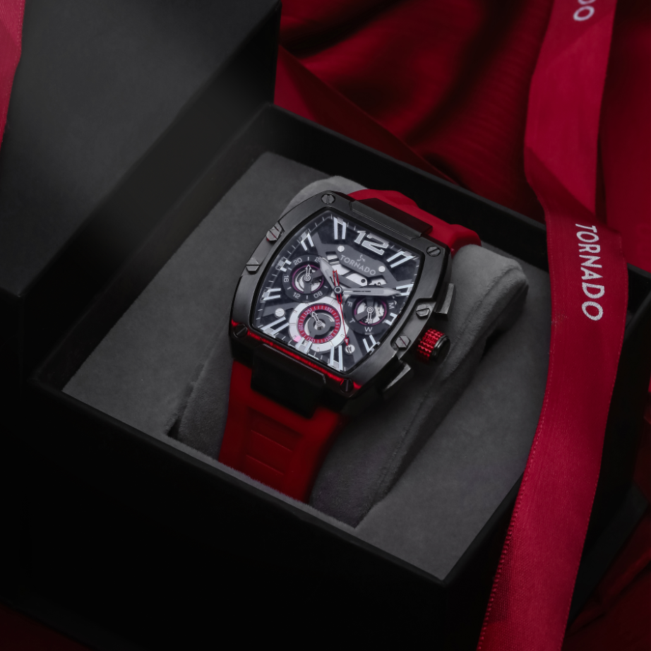 Tornado XENTIH Multi Function Watch - Red Grey