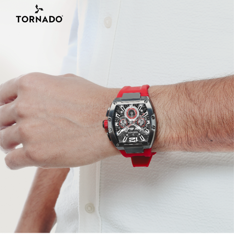 Tornado XENTIH Multi Function Watch - Red Grey