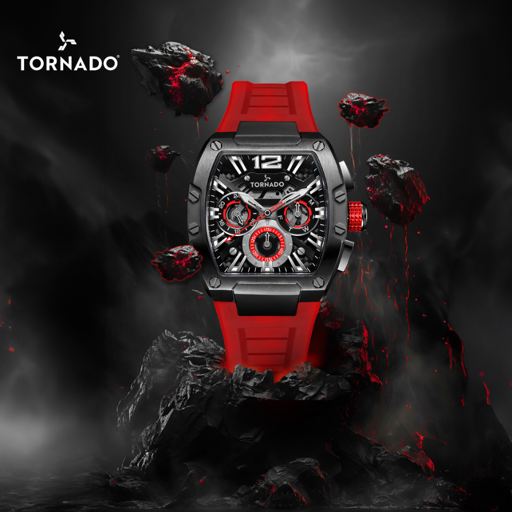 Tornado XENTIH Multi Function Watch - Red Grey