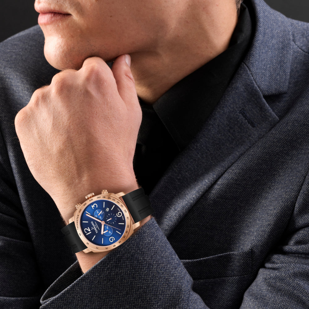 Tornado LUMINA CHRONOSPHERE Chronograph Watch - Rose Gold Black
