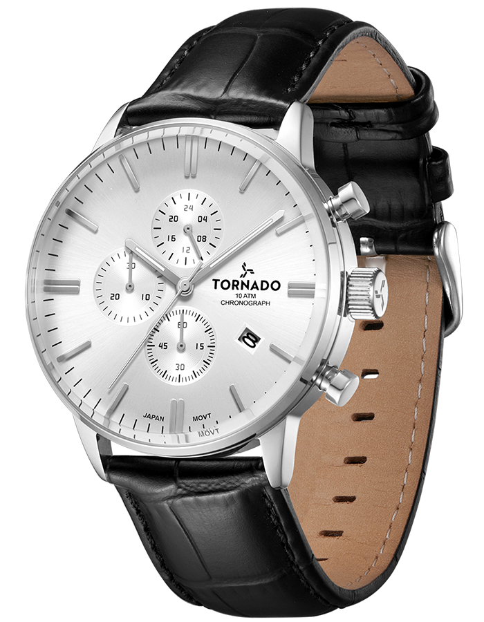 Tornado CELESTIA ELITE Chronograph Watch - White Silver