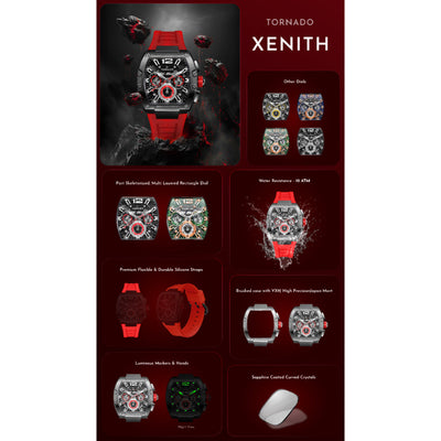 Tornado XENTIH Multi Function Watch - Black Yellow