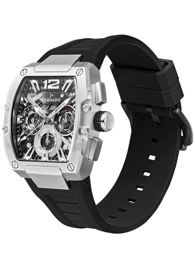 Tornado XENTIH Multi Function Watch -Black Silver