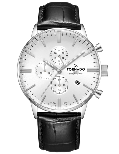 Tornado CELESTIA ELITE Chronograph Watch - White Silver