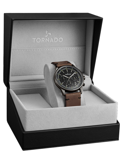 Tornado Classic Men's Multi Function Black Dial Watch